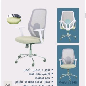 Mid-Back Mesh Office Chair - Model 354B (Green/Grey)